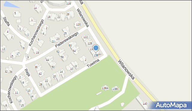 Konstancin-Jeziorna, Wilanowska, 136, mapa Konstancin-Jeziorna