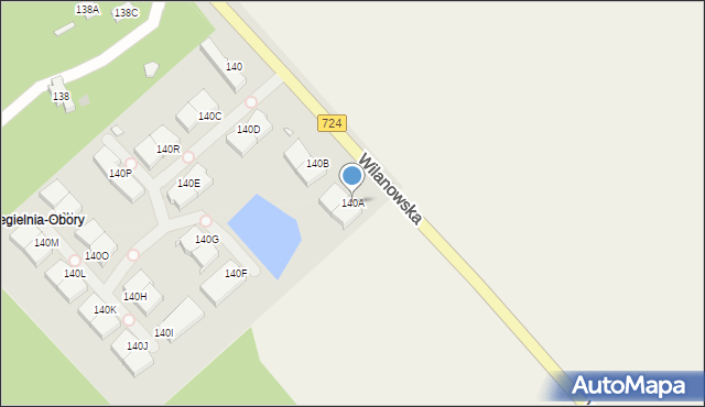 Konstancin-Jeziorna, Wilanowska, 140A, mapa Konstancin-Jeziorna