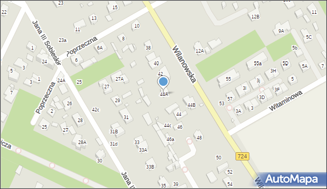 Konstancin-Jeziorna, Wilanowska, 44A, mapa Konstancin-Jeziorna