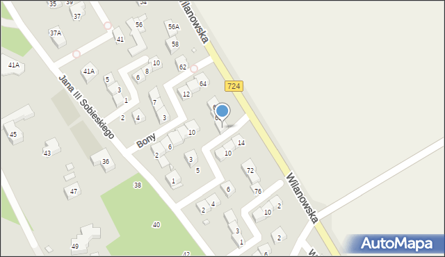 Konstancin-Jeziorna, Wilanowska, 70, mapa Konstancin-Jeziorna