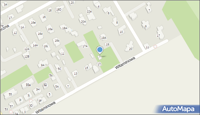 Konstancin-Jeziorna, Witaminowa, 17A, mapa Konstancin-Jeziorna