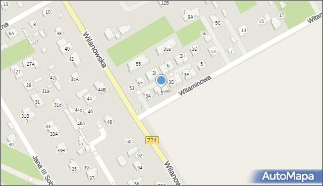 Konstancin-Jeziorna, Witaminowa, 3, mapa Konstancin-Jeziorna