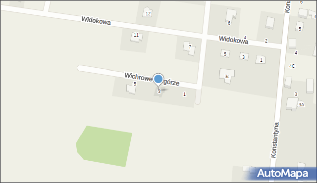 Konstantyna, Wichrowe Wzgórze, 3, mapa Konstantyna