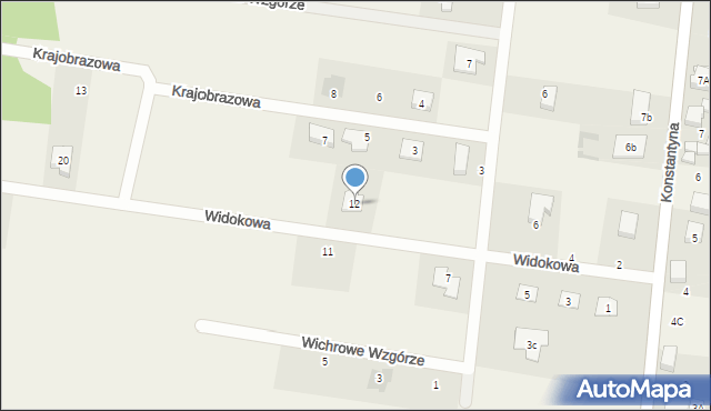 Konstantyna, Widokowa, 12, mapa Konstantyna