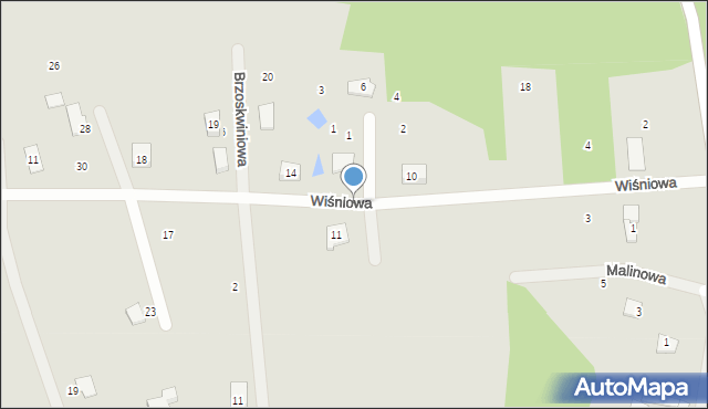 Koronowo, Wiśniowa, 12, mapa Koronowo