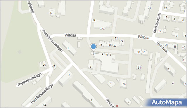 Koronowo, Witosa Wincentego, 2, mapa Koronowo