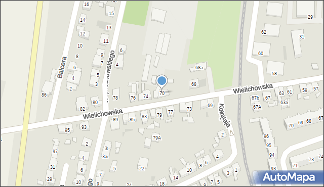 Kościan, Wielichowska, 70, mapa Kościan