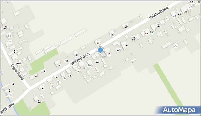 Kościelec, Wiatrakowa, 11a, mapa Kościelec