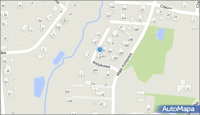 Kościerzyna, Widokowa, 4, mapa Kościerzyna