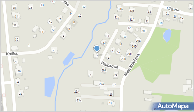 Kościerzyna, Widokowa, 7, mapa Kościerzyna