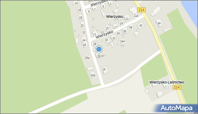 Kościerzyna, Wierzysko, 23, mapa Kościerzyna