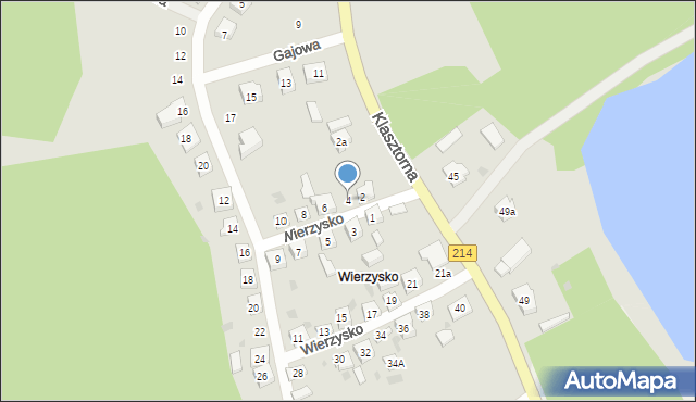 Kościerzyna, Wierzysko, 4, mapa Kościerzyna