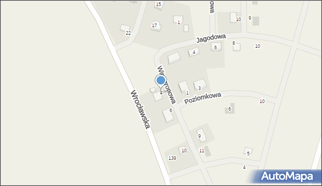 Koskowice, Winogronowa, 4, mapa Koskowice