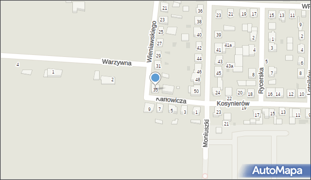 Kostrzyn, Wieniawskiego Henryka, 35, mapa Kostrzyn
