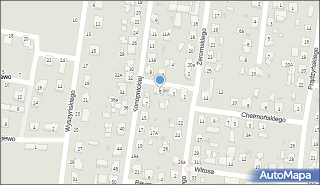 Kostrzyn, Wilkońskiego Augusta, 5, mapa Kostrzyn