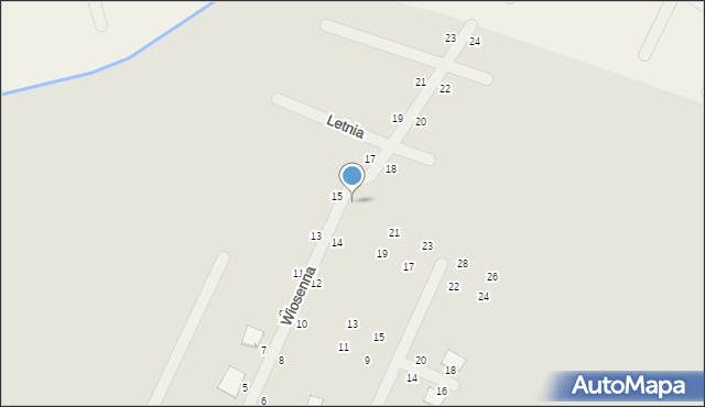 Kostrzyn, Wiosenna, 16, mapa Kostrzyn