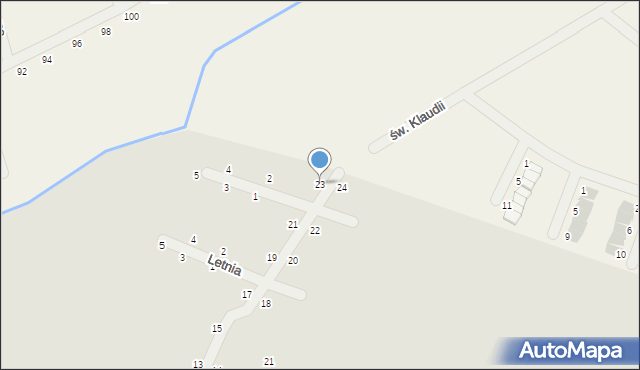 Kostrzyn, Wiosenna, 23, mapa Kostrzyn