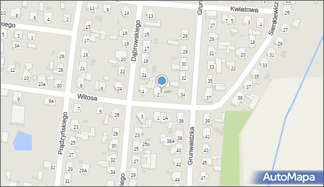 Kostrzyn, Witosa Wincentego, 2a, mapa Kostrzyn