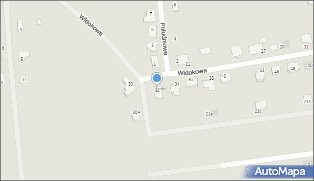 Koszalin, Widokowa, 32, mapa Koszalina