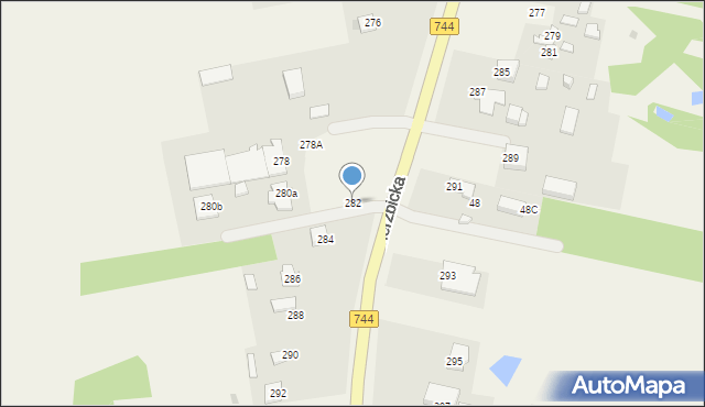 Kotarwice, Wierzbicka, 282, mapa Kotarwice