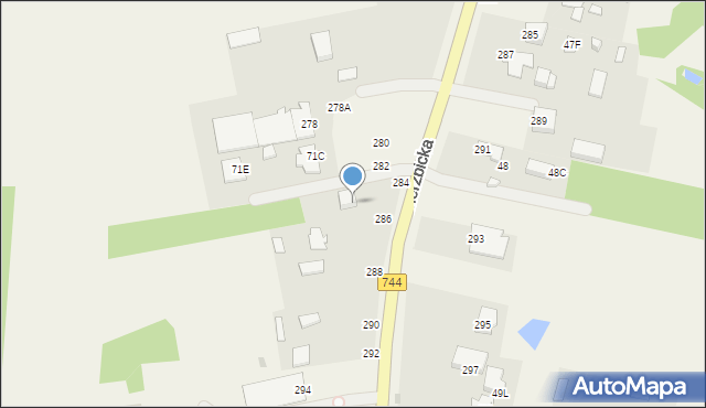 Kotarwice, Wierzbicka, 284, mapa Kotarwice