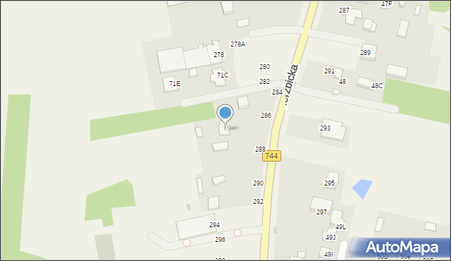 Kotarwice, Wierzbicka, 286, mapa Kotarwice