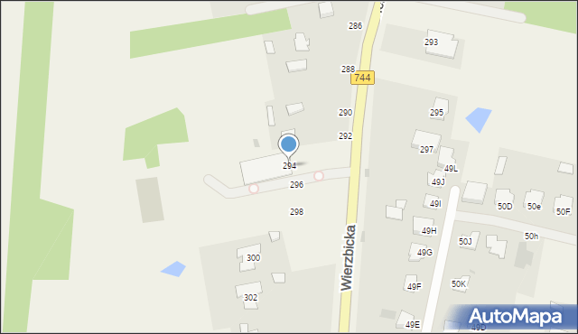 Kotarwice, Wierzbicka, 294, mapa Kotarwice