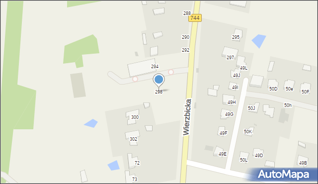 Kotarwice, Wierzbicka, 298, mapa Kotarwice