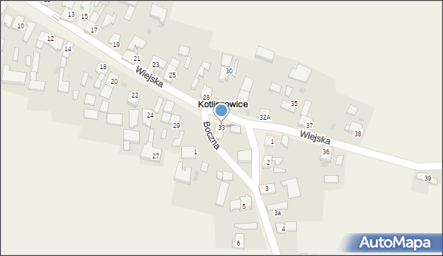 Kotliszowice, Wiejska, 33, mapa Kotliszowice