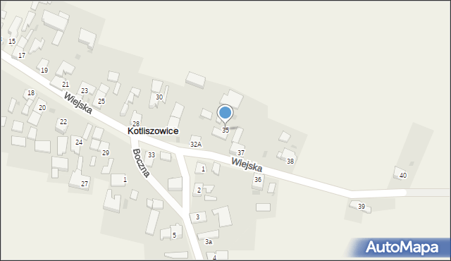 Kotliszowice, Wiejska, 35, mapa Kotliszowice