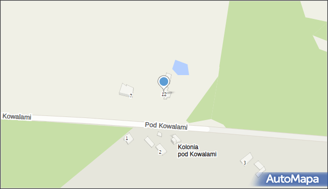 Kowale, Wieluńska, 12, mapa Kowale
