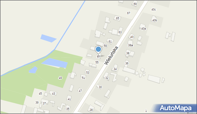 Kowale, Wieluńska, 57, mapa Kowale