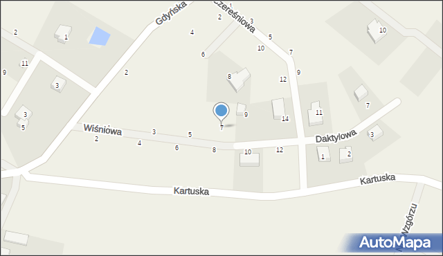 Kowalewo, Wiśniowa, 7, mapa Kowalewo