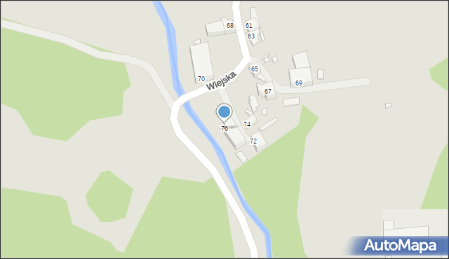 Kowary, Wiejska, 76, mapa Kowary