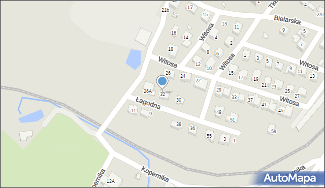 Kowary, Witosa Wincentego, 32, mapa Kowary