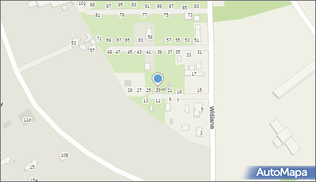 Kozienice, Wiślana, 23, mapa Kozienice