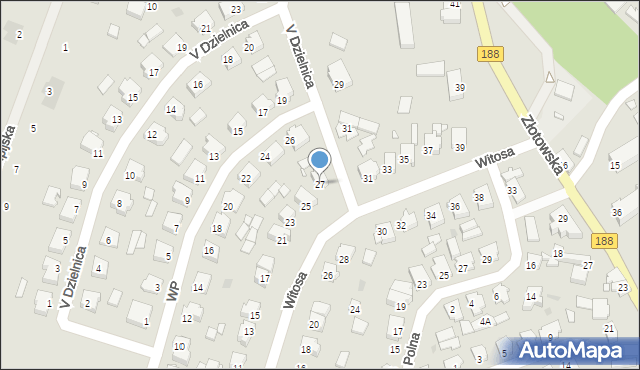 Krajenka, Witosa Wincentego, 27, mapa Krajenka