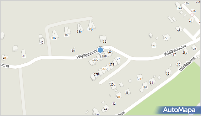 Kraków, Wielkanocna, 29C, mapa Krakowa