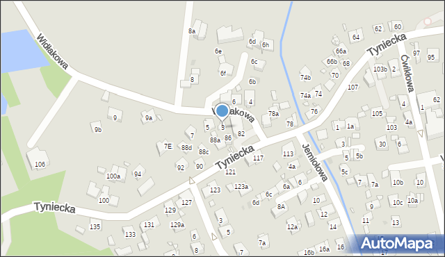 Kraków, Widłakowa, 3, mapa Krakowa