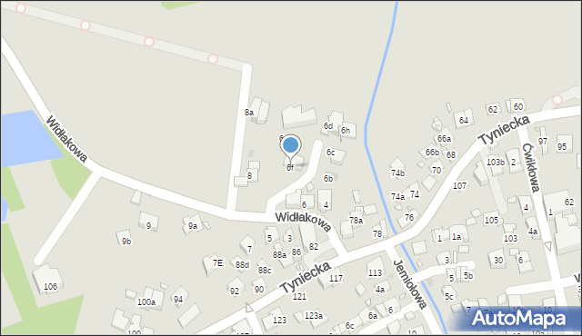 Kraków, Widłakowa, 6f, mapa Krakowa