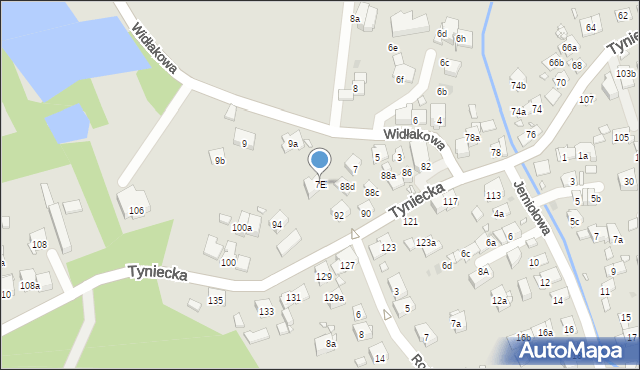 Kraków, Widłakowa, 7E, mapa Krakowa