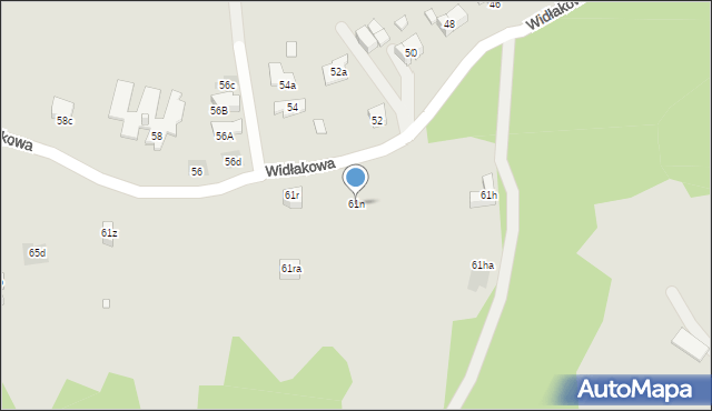 Kraków, Widłakowa, 61n, mapa Krakowa