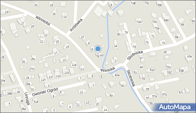 Kraków, Winnicka, 4, mapa Krakowa