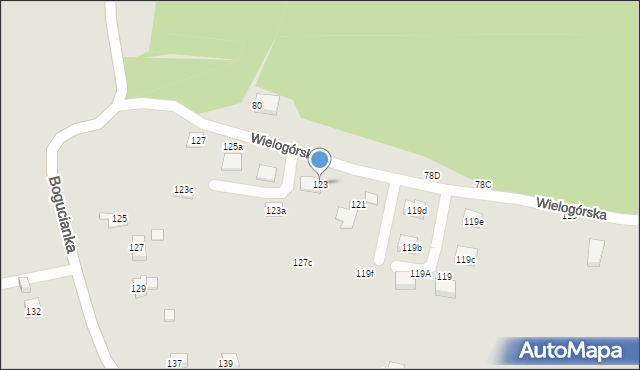 Kraków, Wielogórska, 123, mapa Krakowa