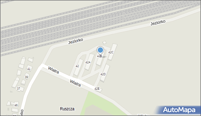 Kraków, Wiatra Narcyza, 42B, mapa Krakowa