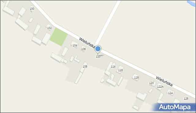 Kraszewice, Wieluńska, 110, mapa Kraszewice