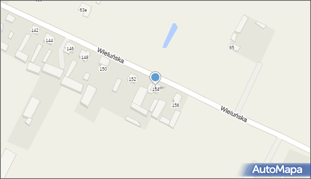 Kraszewice, Wieluńska, 154, mapa Kraszewice