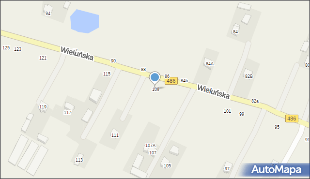 Kraszkowice, Wieluńska, 109, mapa Kraszkowice