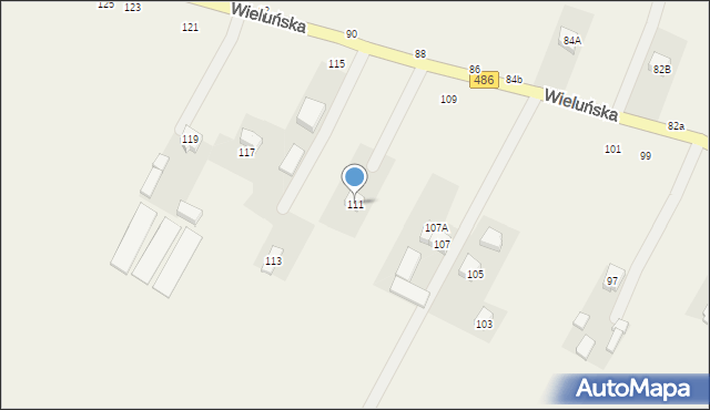 Kraszkowice, Wieluńska, 111, mapa Kraszkowice