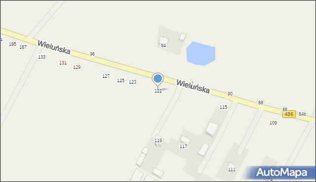 Kraszkowice, Wieluńska, 121, mapa Kraszkowice